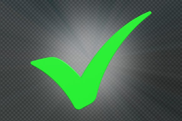 Approved Sign 3D Check Mark Render