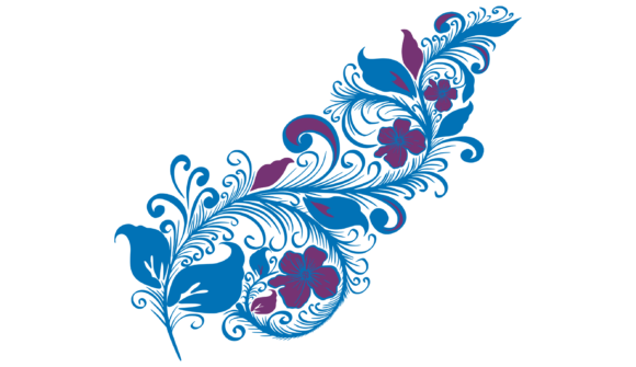 Elevating Digital Design with the Blue Branch Decor SVG