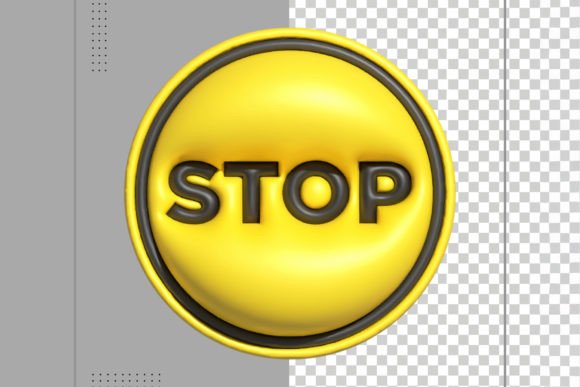 Evaluating Stop Alert or Warning Signs 3D Rendering for Professional Design Workflows