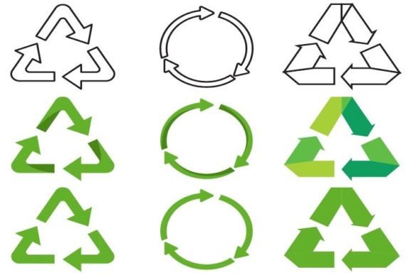 Recycle Sign Collection: Versatile Eco Icons