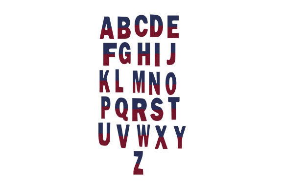 Red & Blue A-Z Clipart Set for Creatives